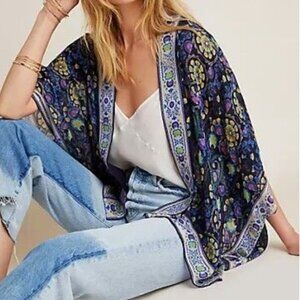 BL-NK Printed Floral Kimono | Lightweight Boho Layer